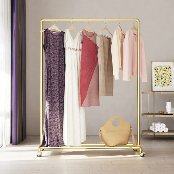 Rolling discount dress rack